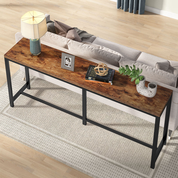 70.9 Inch Console Table, Skinny Long Entryway Table Sofa Table