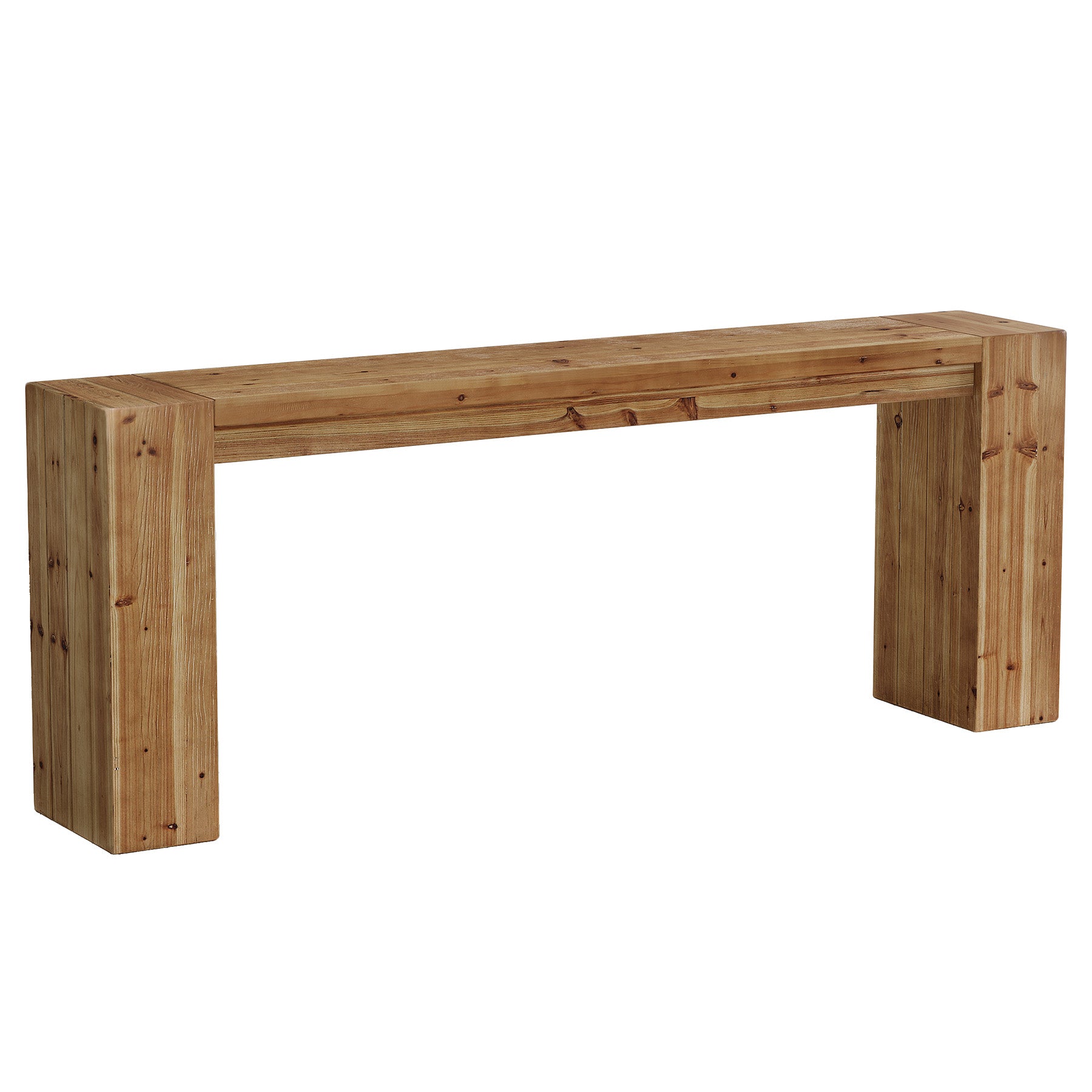 79" Extra Long Console Table, Solid Wood Narrow Sofa Table, Farmhouse Chunky Legs, Entryway