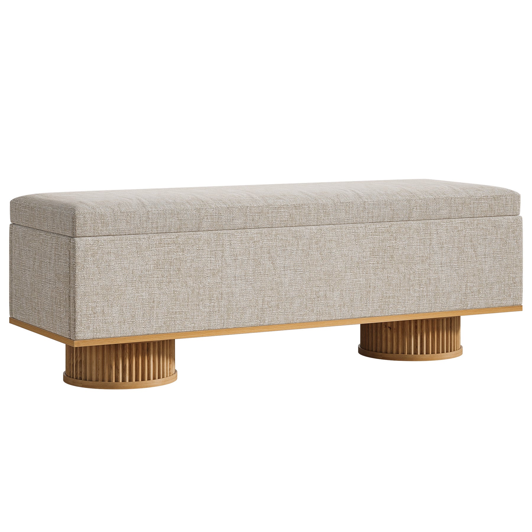 50.4" Shoe Bench, Upholstered Entryway Bench with Flip Up Storage
