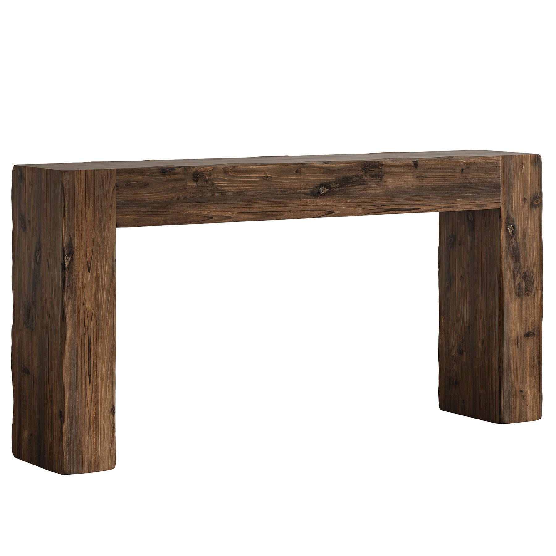 63" Wood Console Table, Farmhouse Sofa Table Entryway Table