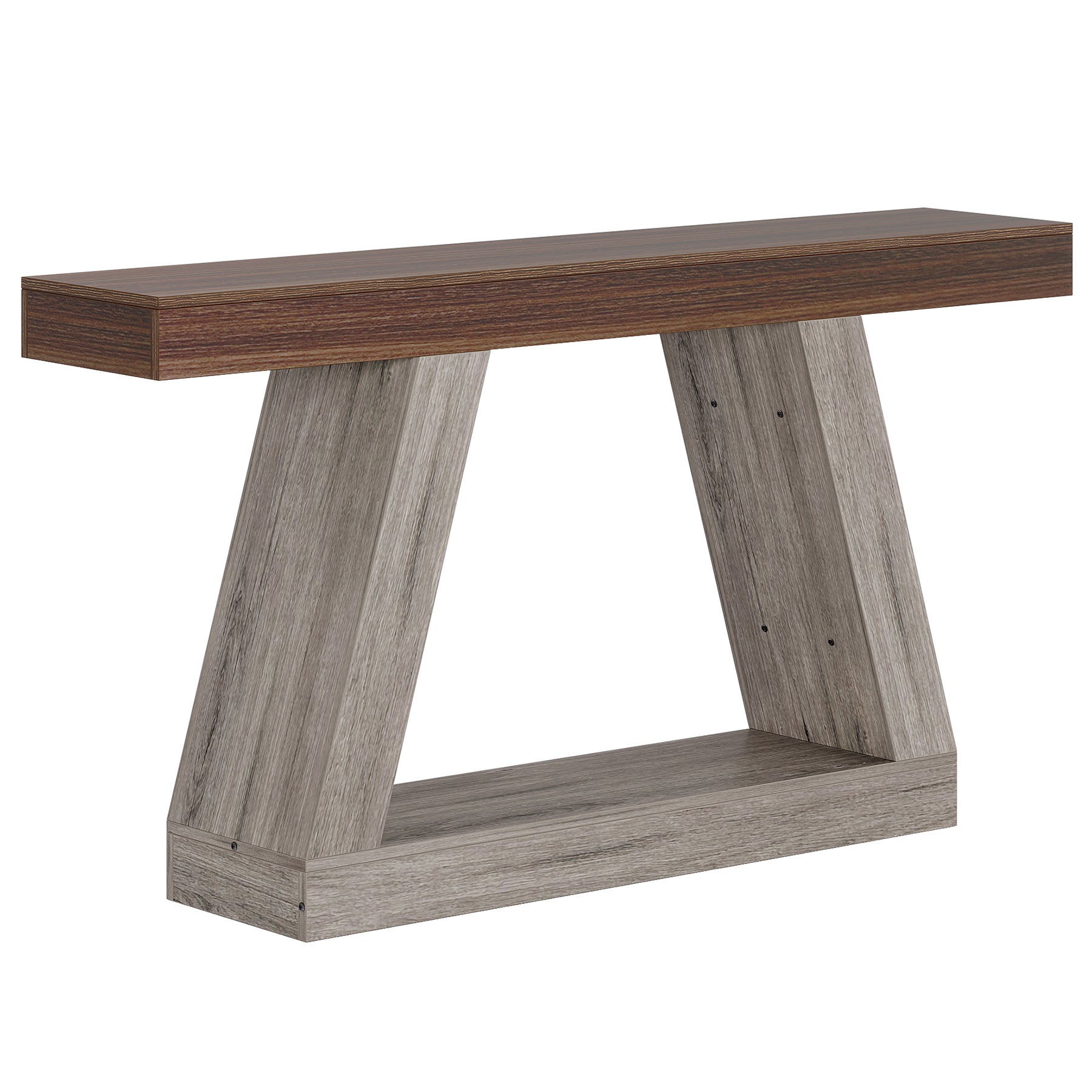 Farmhouse Console Table, 55" Sofa Table with Storage