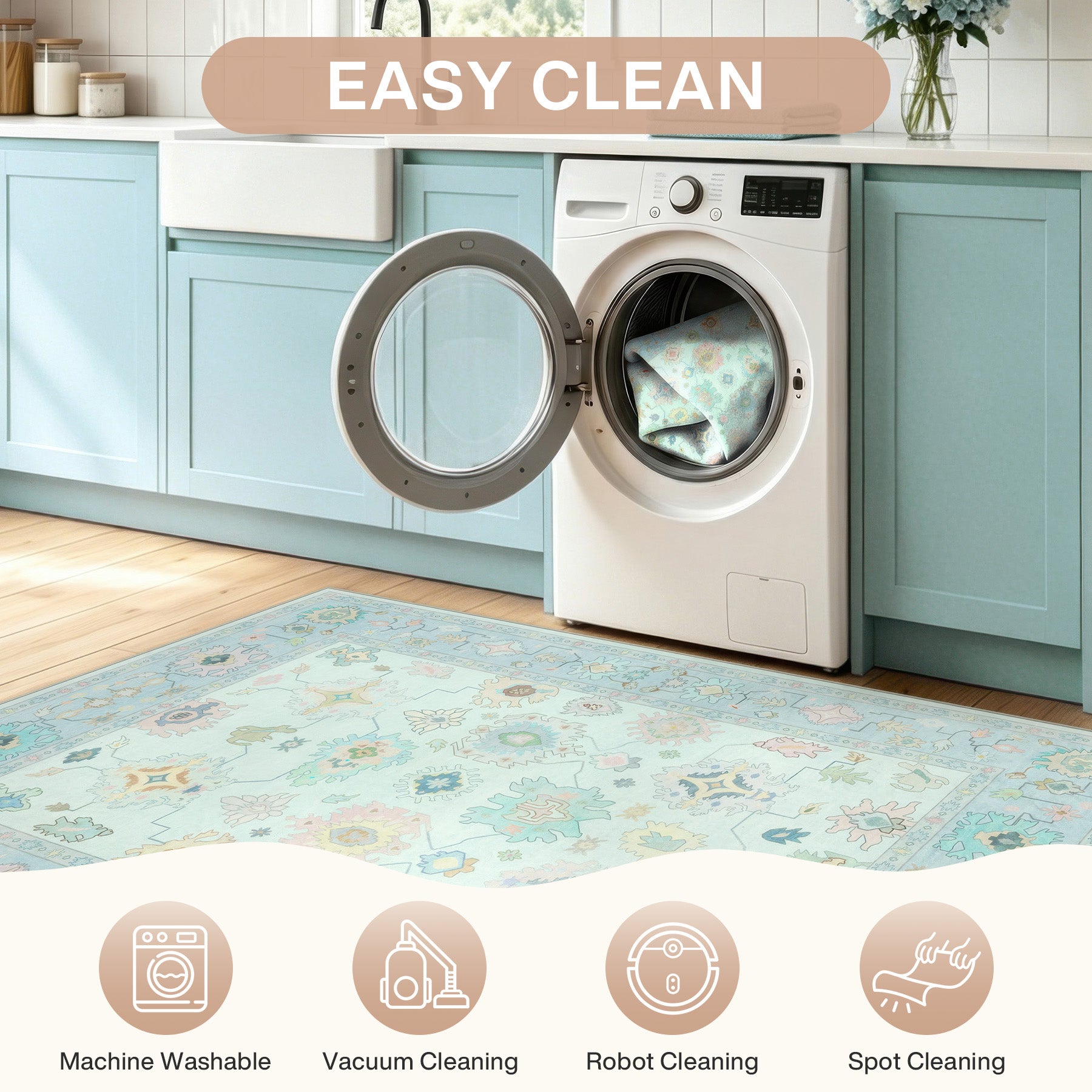 5x7/8x10/8x12 Boho Oushak Area Rug