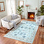 5x7 Boho Washable Area Rug#Color_Blue