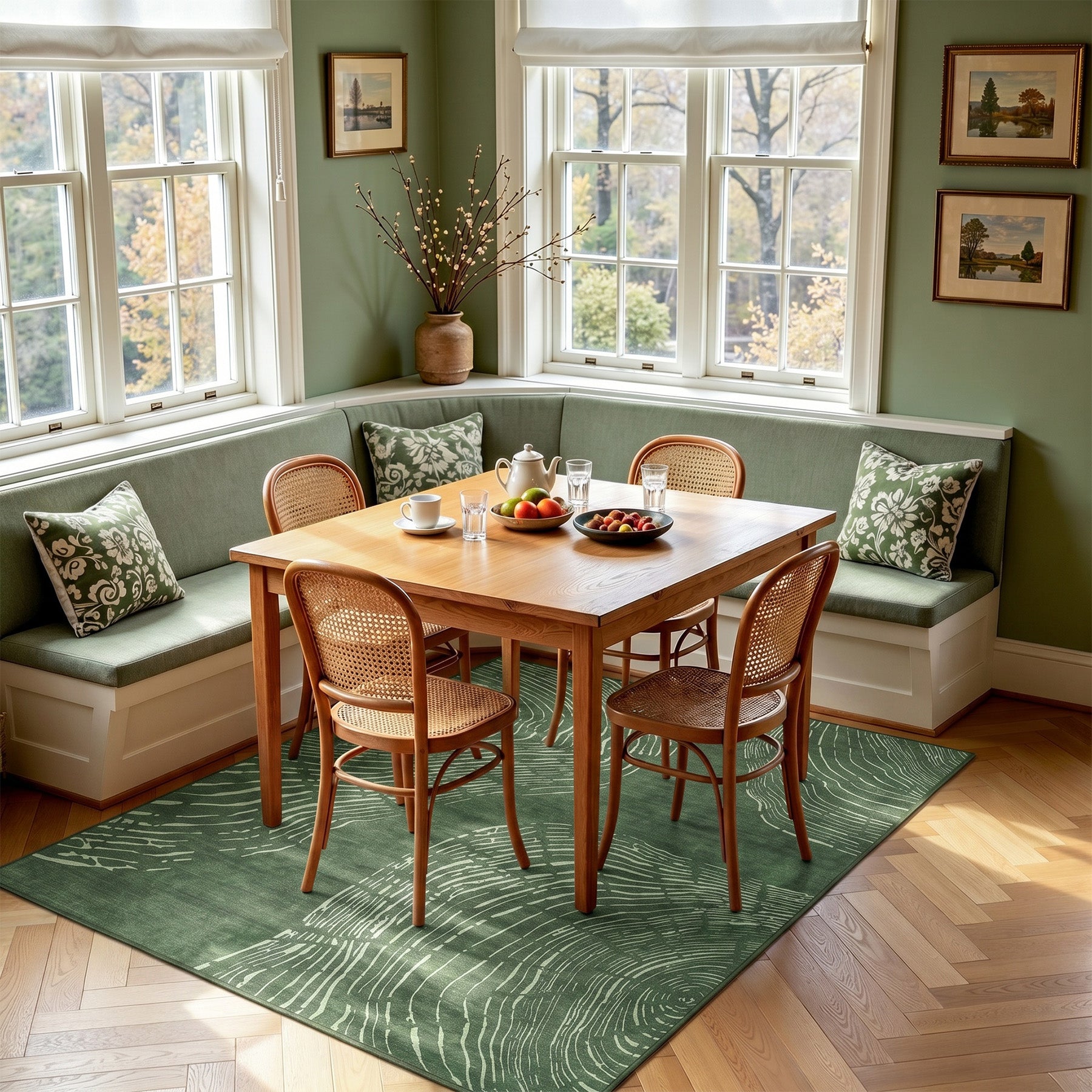 5x7/8x10 Abstract Machine Washable Area Rug, Soft Boho Minimalist Non-Slip Low Pile Carpet, Oeko-Tex Certified
