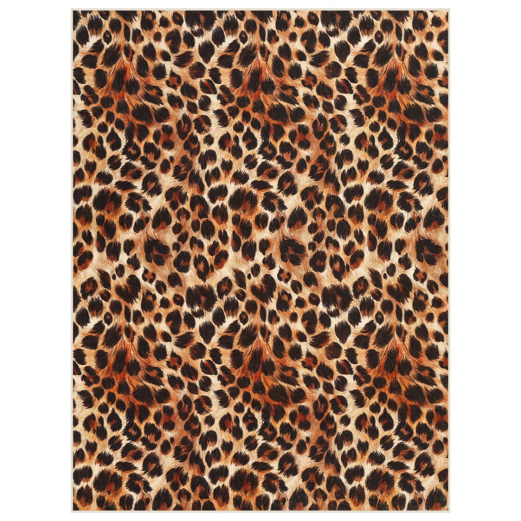 5x7/8x10 Leopard Print Area Rug#Color_Brown