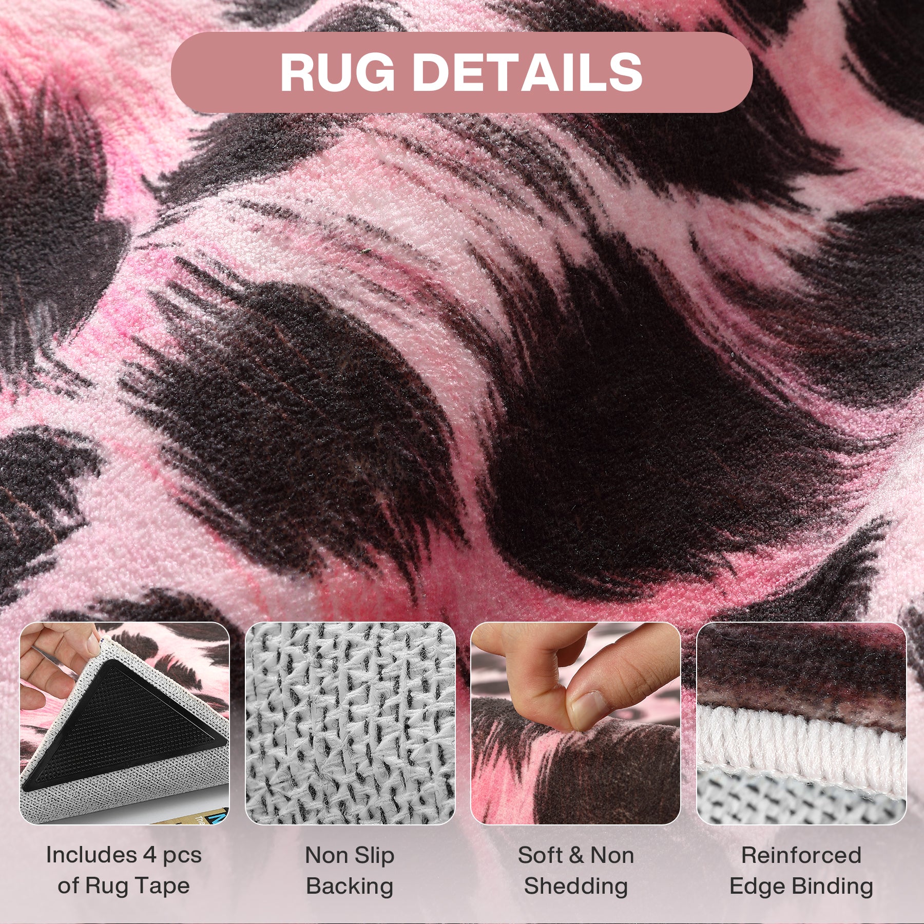 5x7/8x10 Leopard Print Area Rug