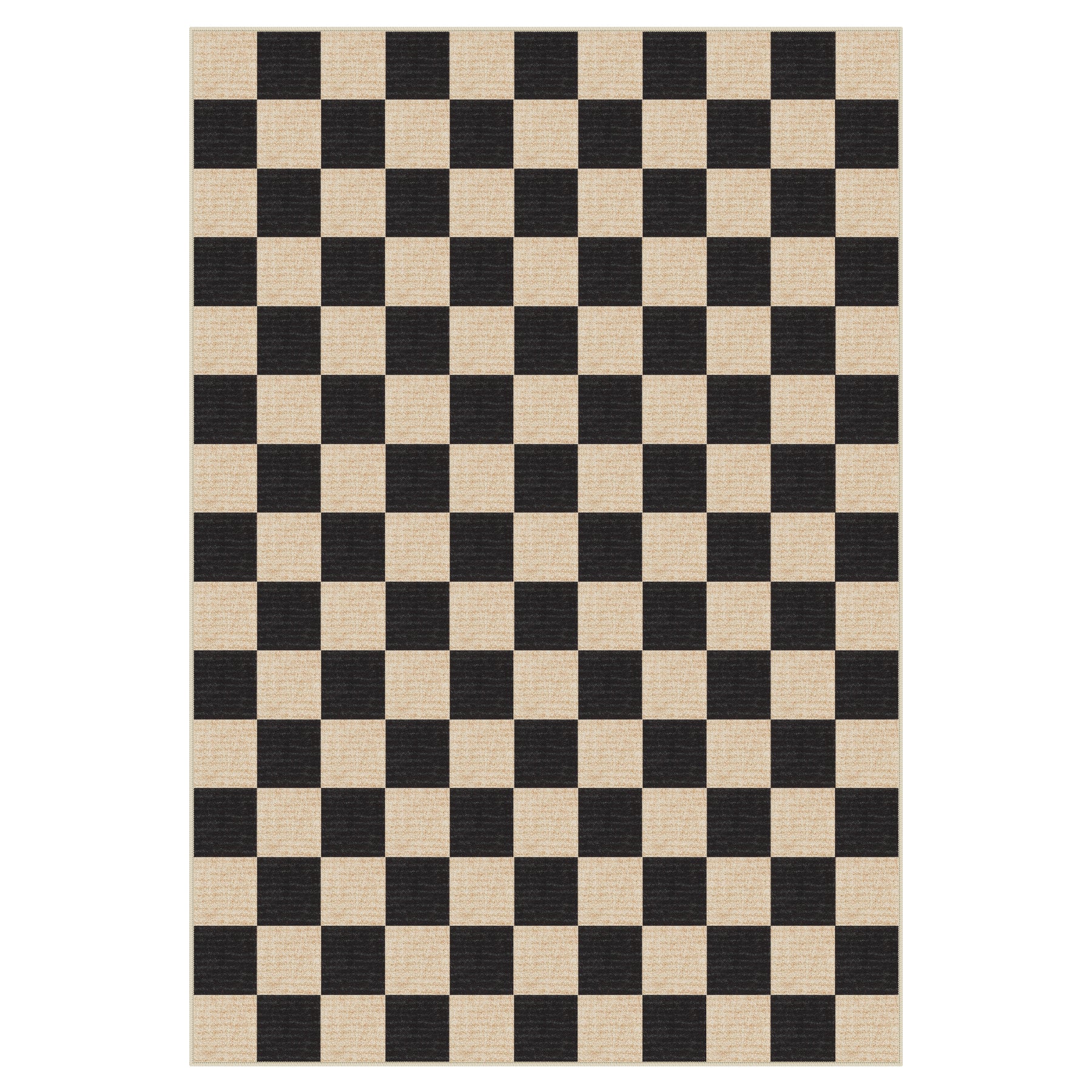 5x7 Checkered Washable Area Rug#Size_5'x7'