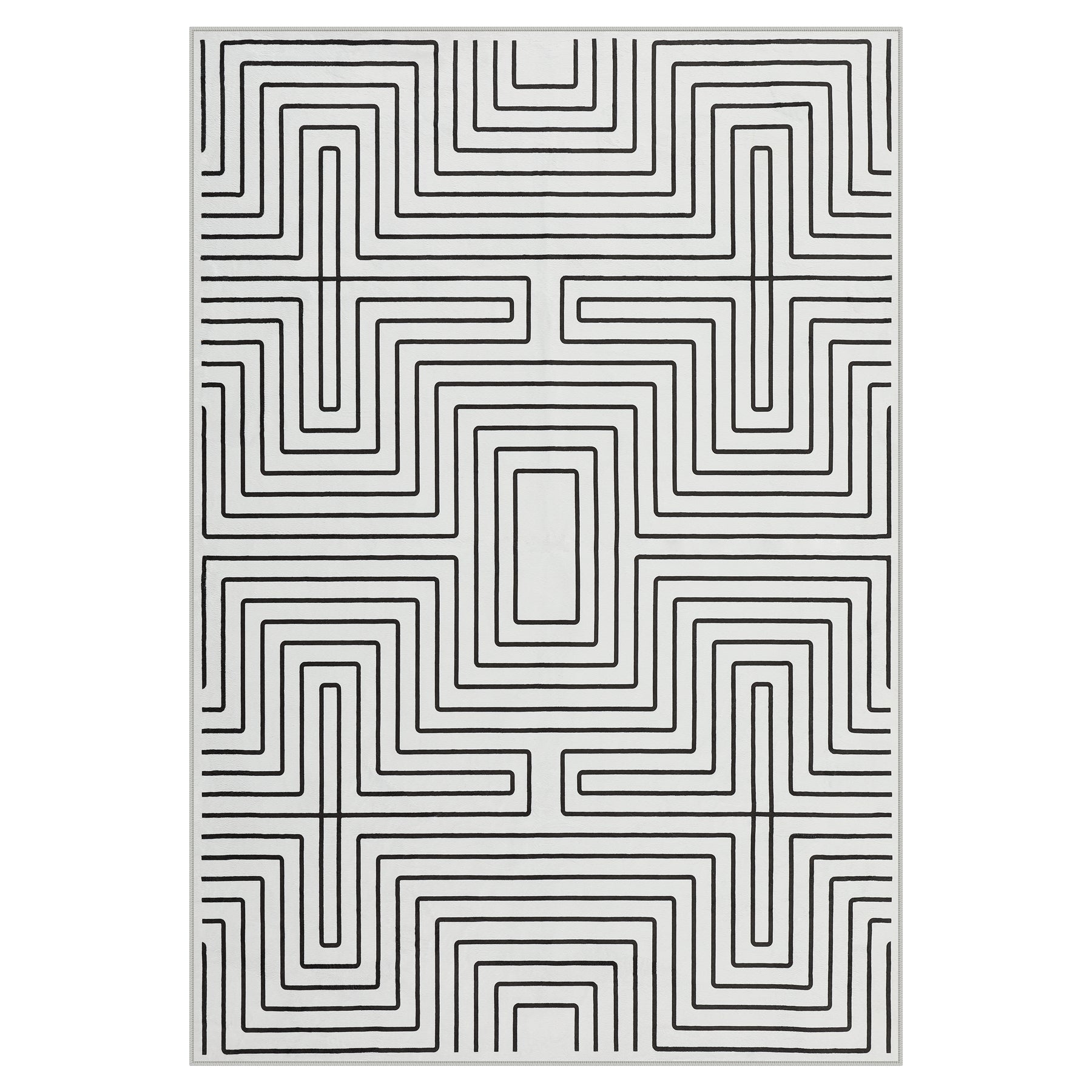 5x7/8x10 Machine Washable Area Rug, Modern Geometric Non-Slip Low Pile Indoor Carpet for Living Room, Oeko-Tex Certified