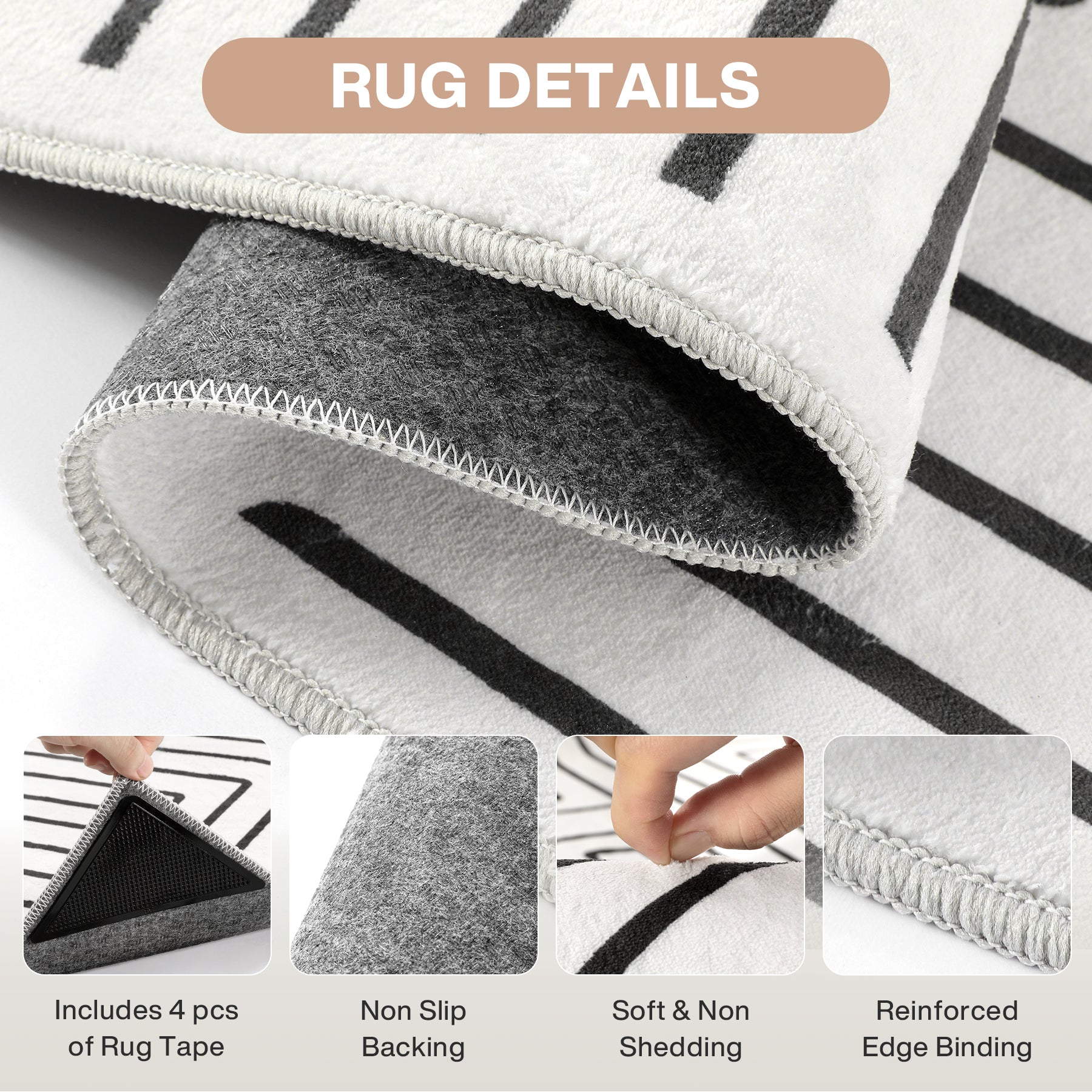 5x7 Machine Washable Area Rug