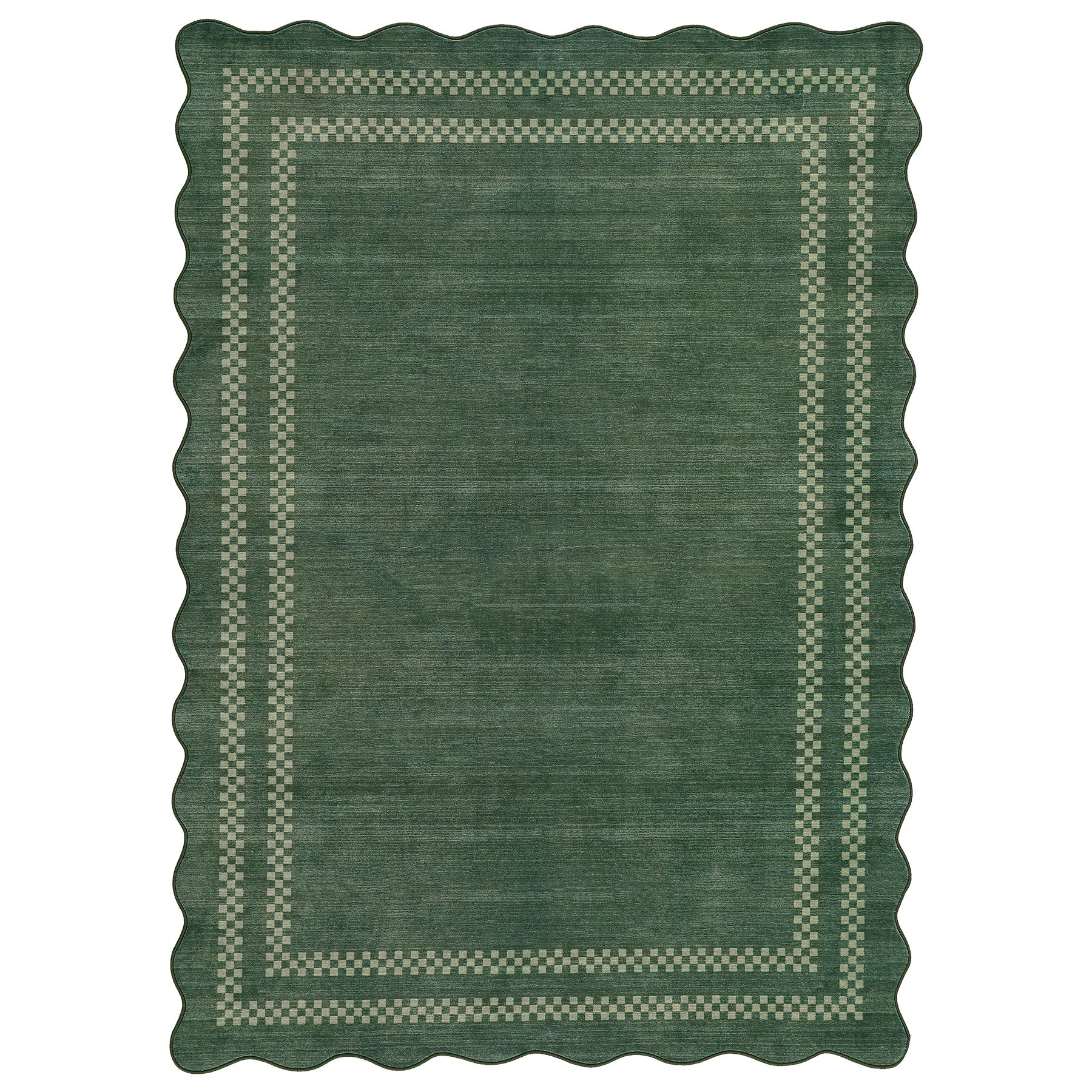 5x7/8x10 Scalloped Washable Area Rugs, Soft Geometric Non-Slip Indoor Rug for Living Room Bedroom, Oeko-Tex Certified