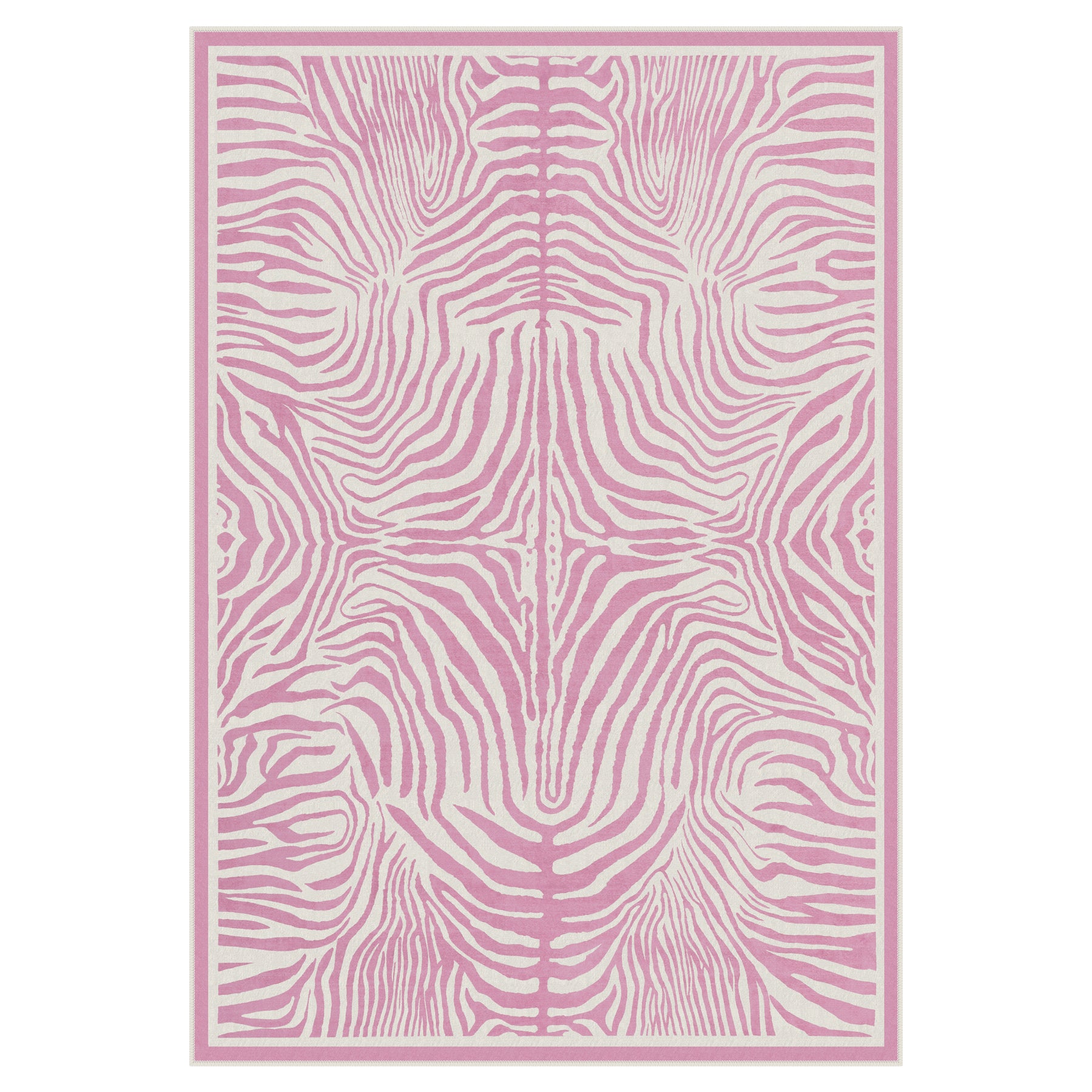 5x7 Zebra Print Washable Area Rug, Boho Modern Animal Soft Non Slip Nursery Living Room Carpet, Oeko-Tex Certified