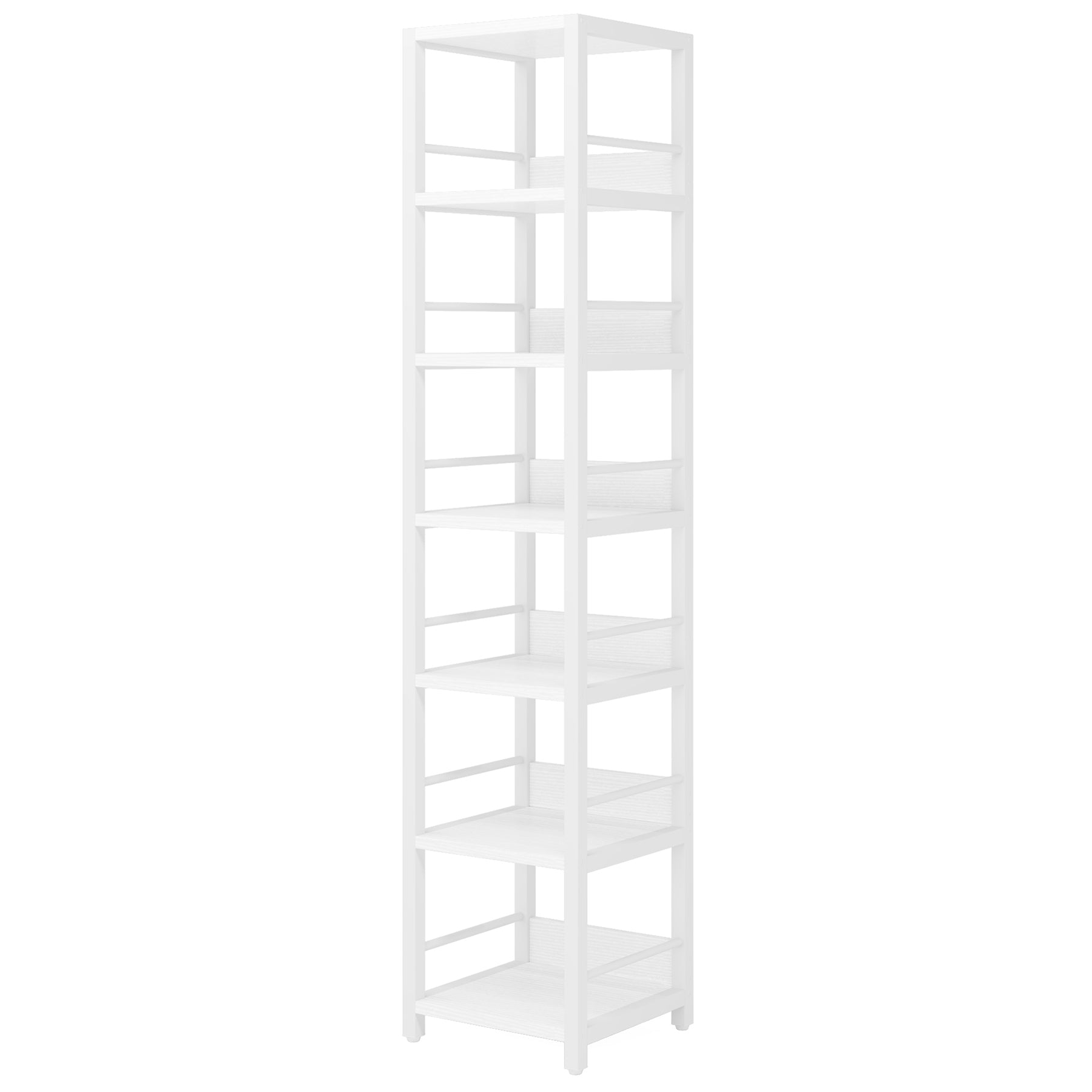 Tribesigns 6-Tier Narrow Corner Shelf, 74.8-Inch Tall Industrial Storage Bookshelf