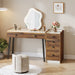 6 - Drawers Makeup Vanities, 55" Dressing Table With Cabinet(Without Mirror) Tribesigns