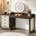 60" Makeup Vanity, Wood Dressing Table Vanity Desk with 4 Drawers Tribesigns