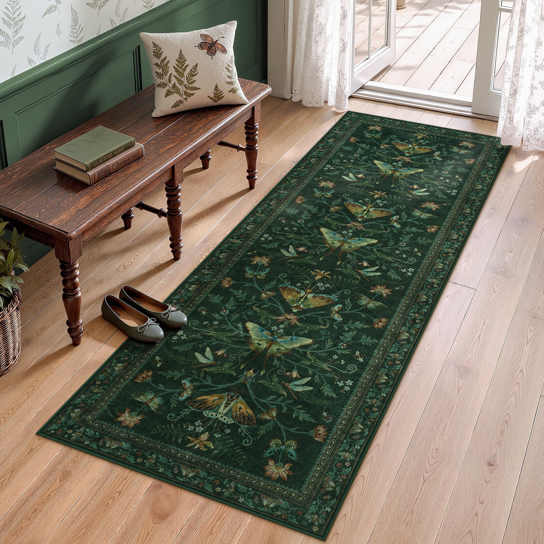 Insect Paradise Area Rug, Non-Slip Indoor Rug for Living Room Bedroom, Oeko-Tex Certified