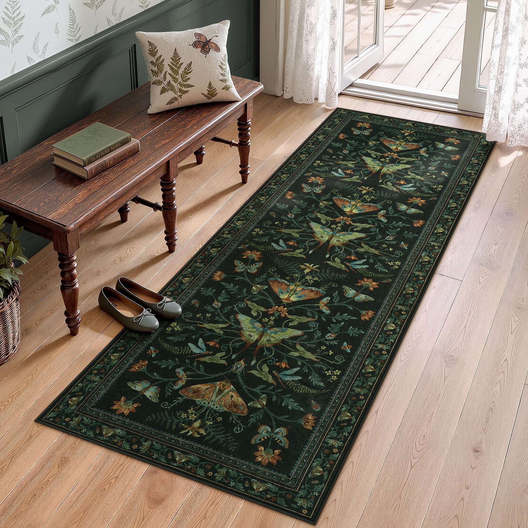 Insect Paradise Area Rug, Non-Slip Indoor Rug for Living Room Bedroom, Oeko-Tex Certified