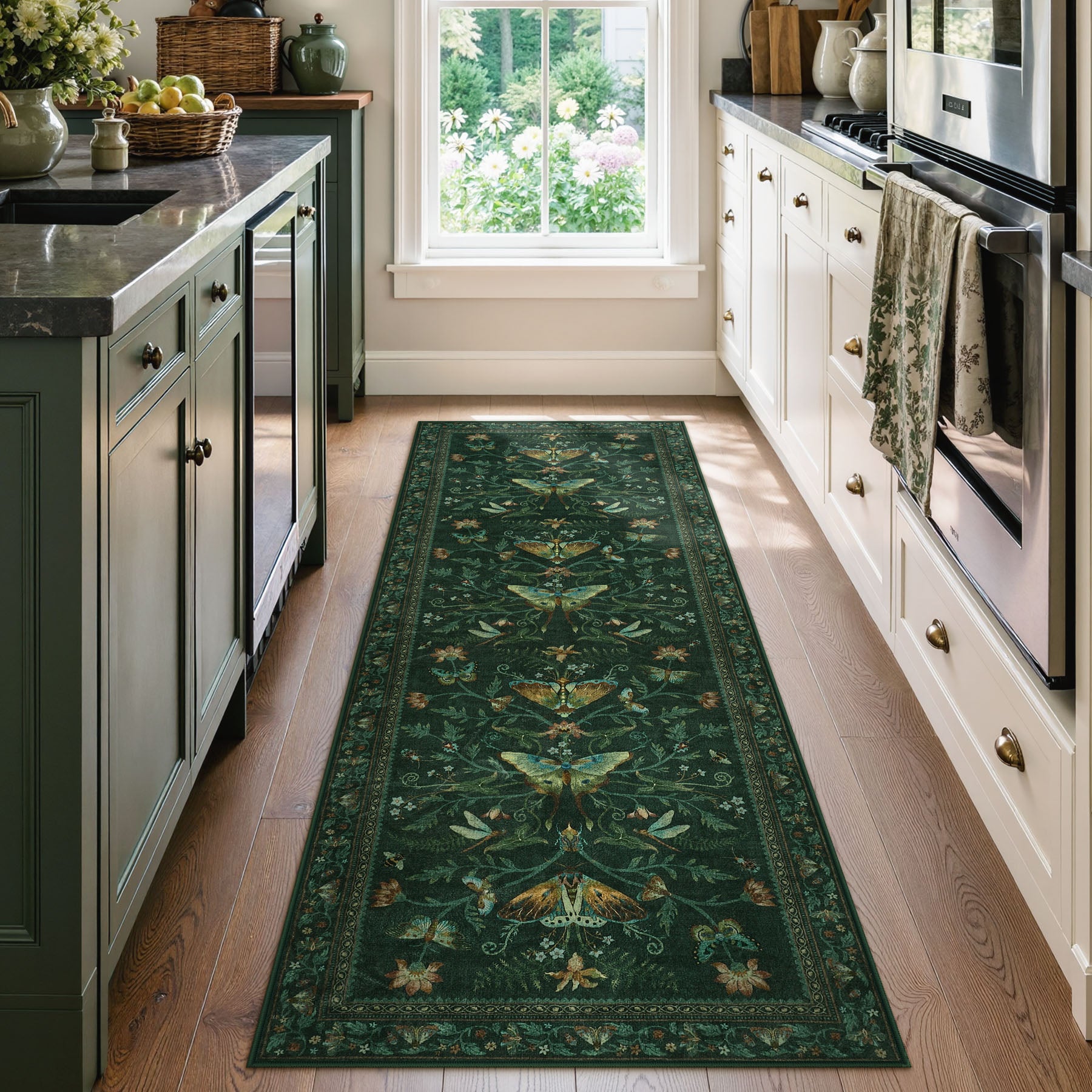 Insect Paradise Area Rug, Non-Slip Indoor Rug for Living Room Bedroom, Oeko-Tex Certified