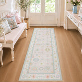 Boho Oushak Area Rug#Color_Light Pink 3