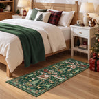 Christmas Runner Rug,Washable Non-Slip Holiday Carpet for Hallway Entryway
