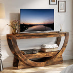 TV Stand for 55 - 75" TV, Entertainment Center with Open Storage Shelves Tribesigns