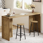 63" Bar Table, Rectangular High Top Kitchen & Dining Table(Only Table)