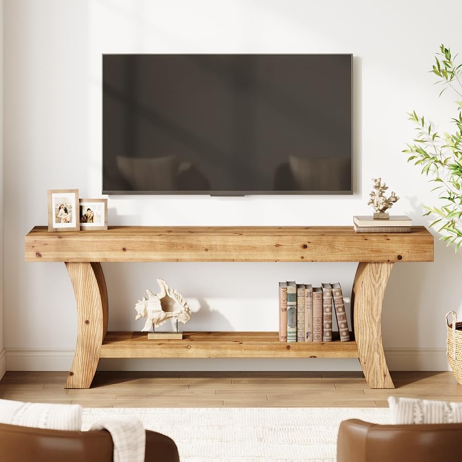 63" Solid Wood TV Stand - Thumbnail 3