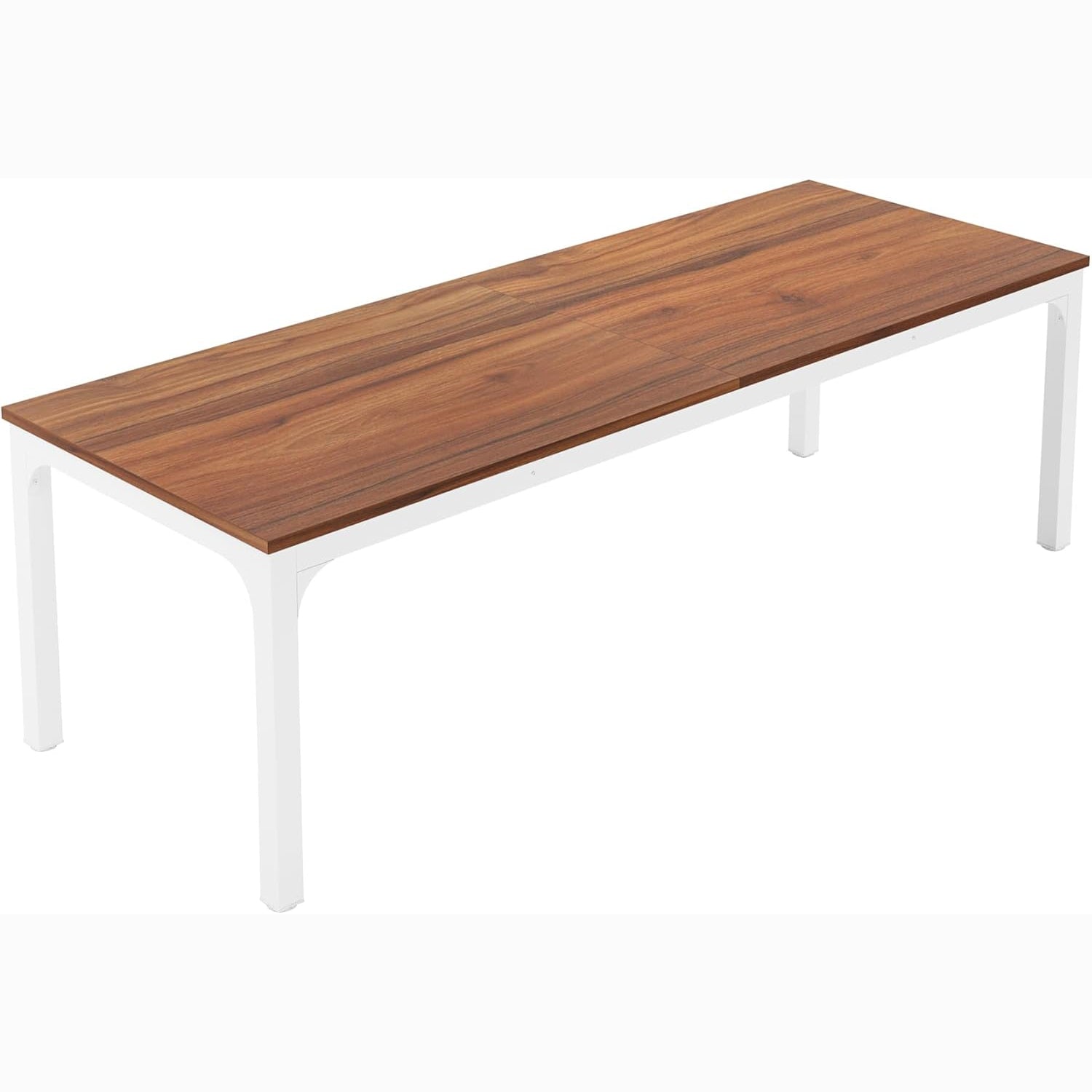 Tribesigns 78.7" Industrial Dining Table, Rustic Rectangular Wood Table with Metal Legs