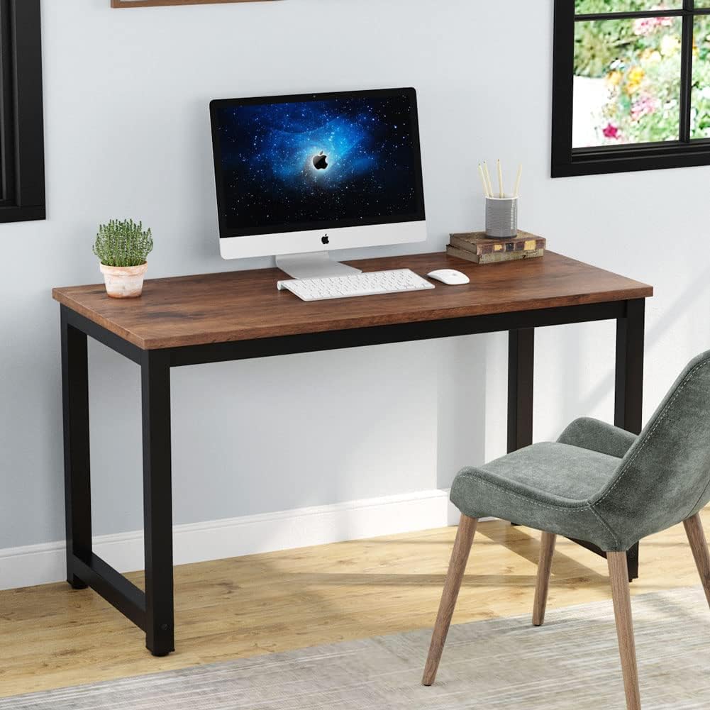 47" Vintage Computer Desk, Modern Simple Home Office Desk, Writing Table, Study Room