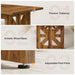 62" Farmhouse Dining Table, Kitchen Dinner Table for 4 - 6 People Tribesigns