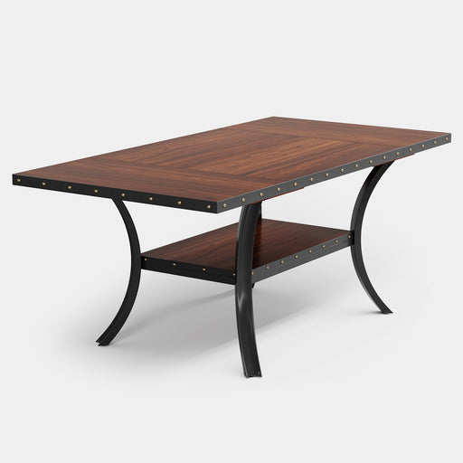 62" Wood Dining Table, Rectangular Kitchen Table for 4-6 Tribesigns