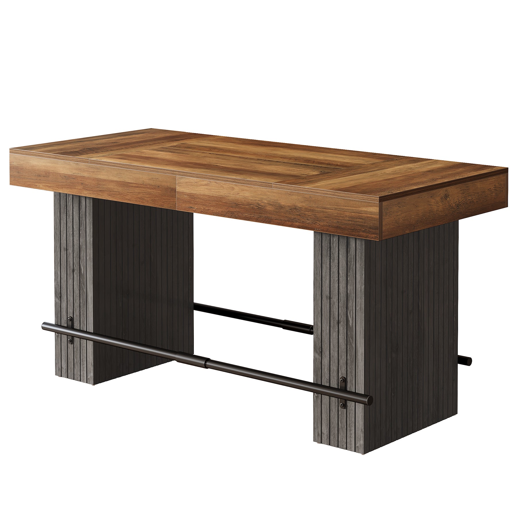 62.2" Bar Table, Industrial Counter Height Pub Dining Table