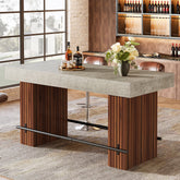 62.2" Bar Table, Industrial Counter Height Pub Dining Table 3