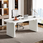 62.2" Wood Executive Desk Simple Rectangular Computer Desk Writing Table Tribesigns