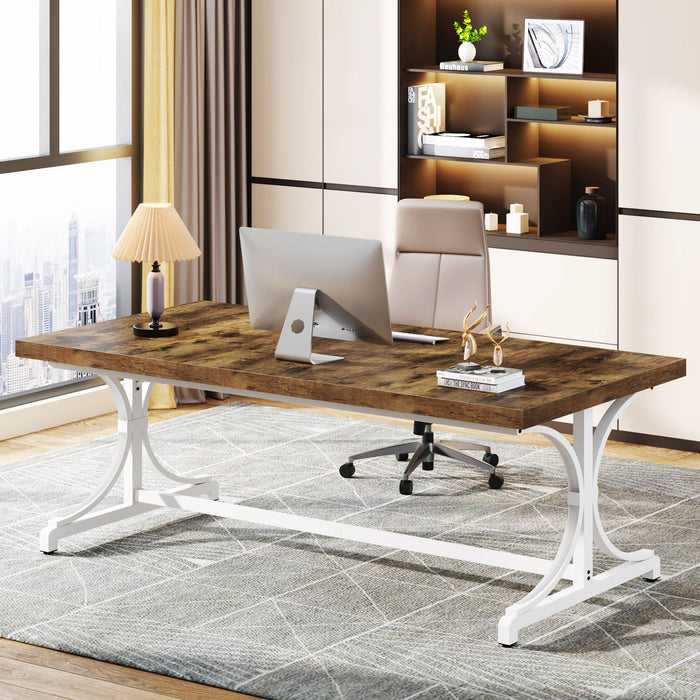 62.4 - Inch Executive Desk, Rectangle Conference Table for 4 - 6 People Tribesigns