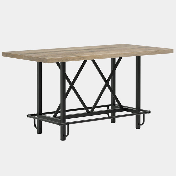 62.99" Bar Table, Farmhouse Pub Bar Counter Height Table(without Footrest) Tribesigns