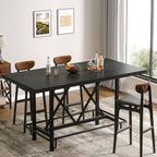 62.99" Bar Table, Farmhouse Pub Bar Counter Height Table(without Footrest) Tribesigns