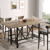 62.99" Bar Table, Farmhouse Pub Bar Counter Height Table(without Footrest) Tribesigns 3
