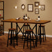 62.99" Bar Table, Farmhouse Pub Bar Counter Height Table(without Footrest) Tribesigns