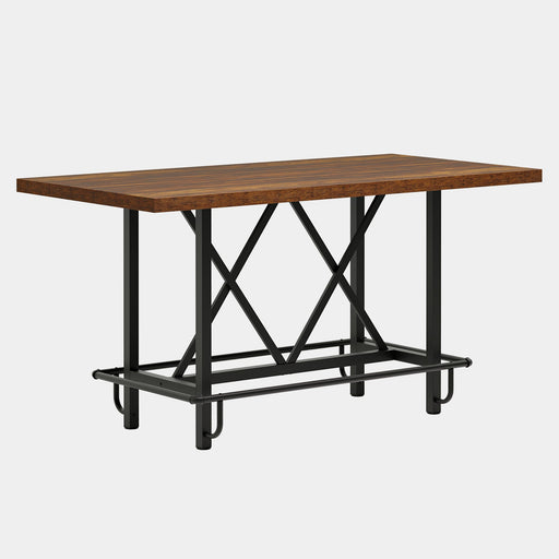 62.99" Bar Table, Farmhouse Pub Bar Counter Height Table(without Footrest) Tribesigns