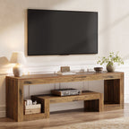 63" Center TV Stand, Vintage Entertainment Center Media Console Stand Tribesigns
