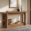 63" Console Table, 2 - Tier Farmhouse Entryway Sofa Table Tribesigns