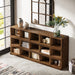 63" Console Table, Farmhouse 4 - Tier Sofa Table with 15 Storage Cubes Tribesigns