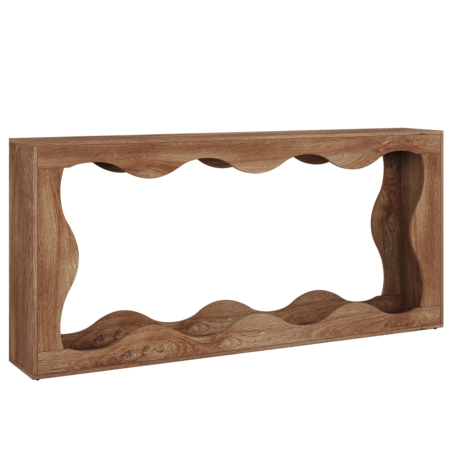 63 Inch Farmhouse Console Table with Storage, Narrow Sofa Table for Living Room and Entryway