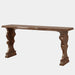 63" Console table, Rectangular Wooden Sofa Table with Classical Legs Tribesigns