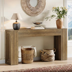 63" Console Table, Rustic Sofa Table Hallway Table with Stable Legs Tribesigns