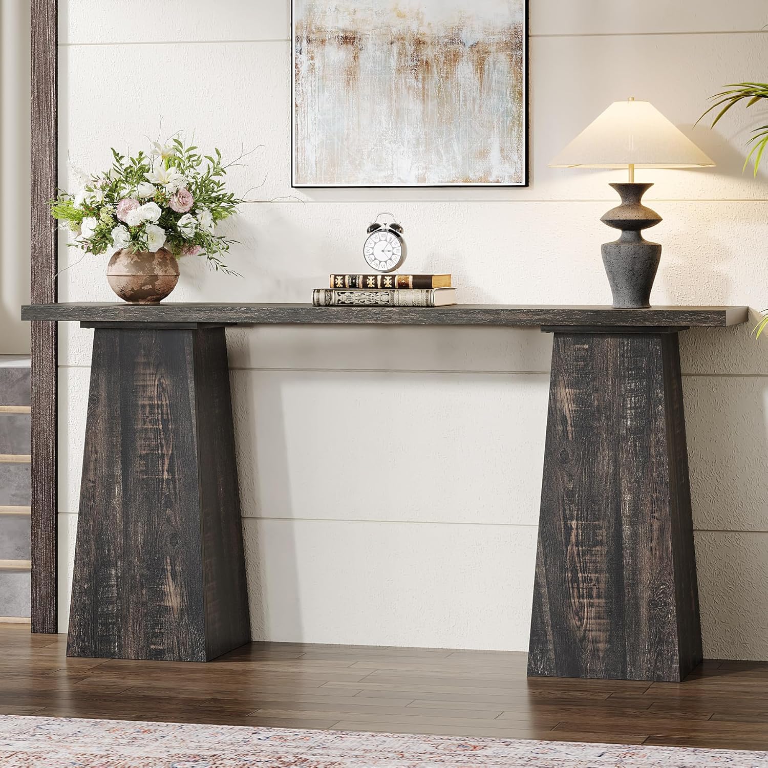 63 Console Table Wood Narrow Sofa Hallway Table