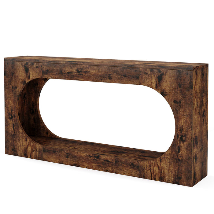 63" Wood Sofa Table - Perfect Behind Couch Table for Storage & Decor ...