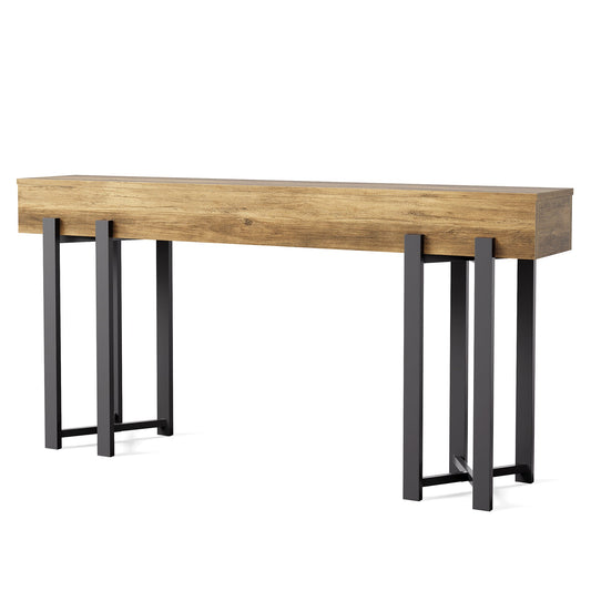 63" Console Table, Wooden Sofa Table Hallway Foyer Table Tribesigns