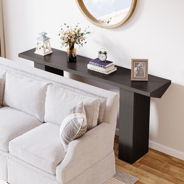 Tribesigns 63" Console Table, Wooden Sofa Table Long Entryway Table