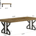 63" Dining Table, Farmhouse Kitchen Dinner Table for 4 - 6 People Tribesigns